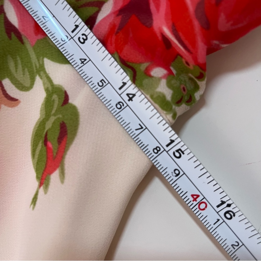 Vintage 90 Y2k Retro Betsey Johnson Cottagecore Floral ruffle Front Midi Dress - Picture 16 of 17